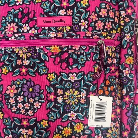 Vera Bradley Lighten Up Grand Backpack Multicolor Kaleidoscope Rosettes Travel main image 5